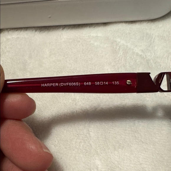 Diane Von Furstenberg Dark Red Sunglasses - Picture 4 of 5